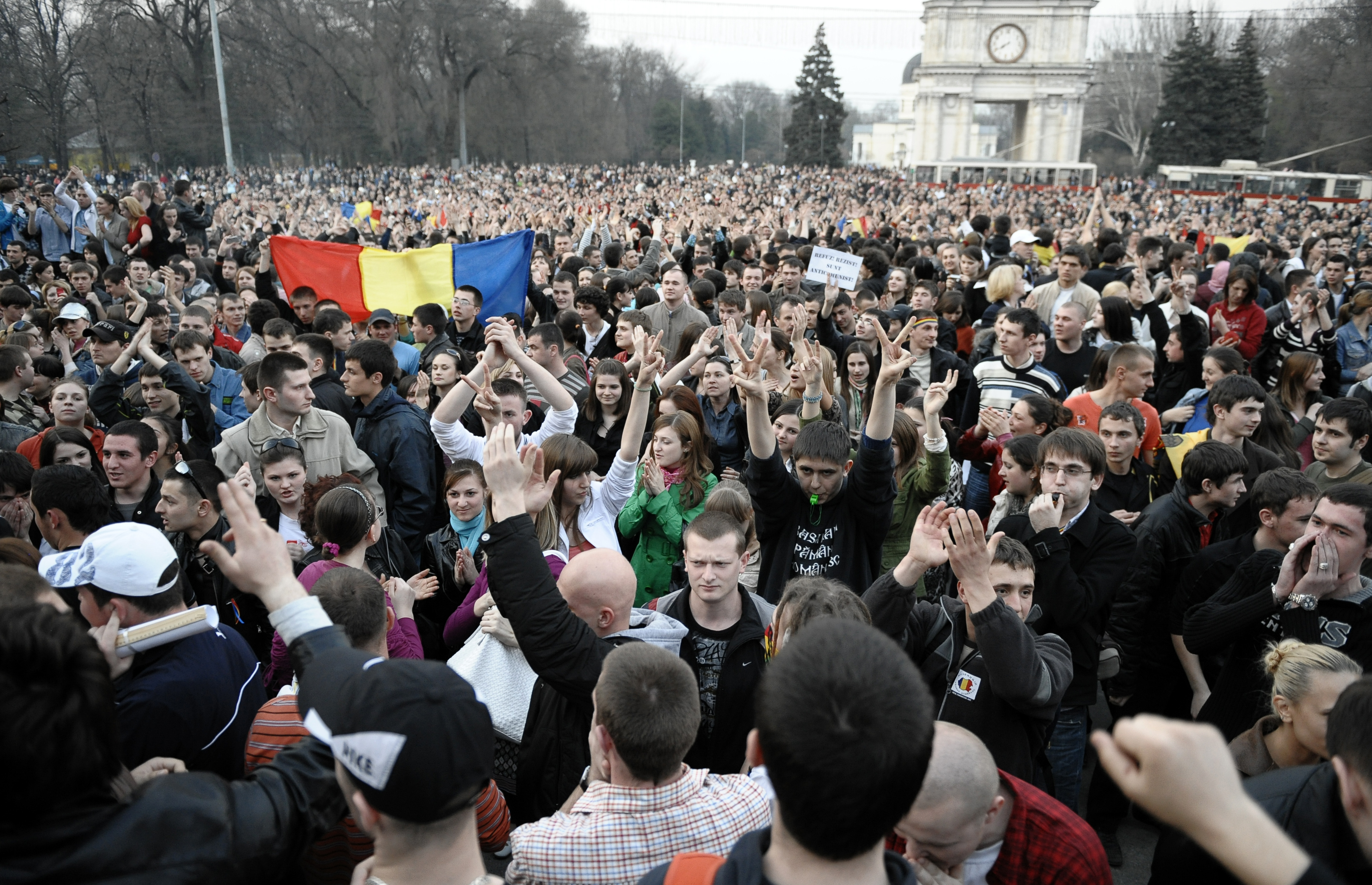 Mass riots in Moldova. Archive