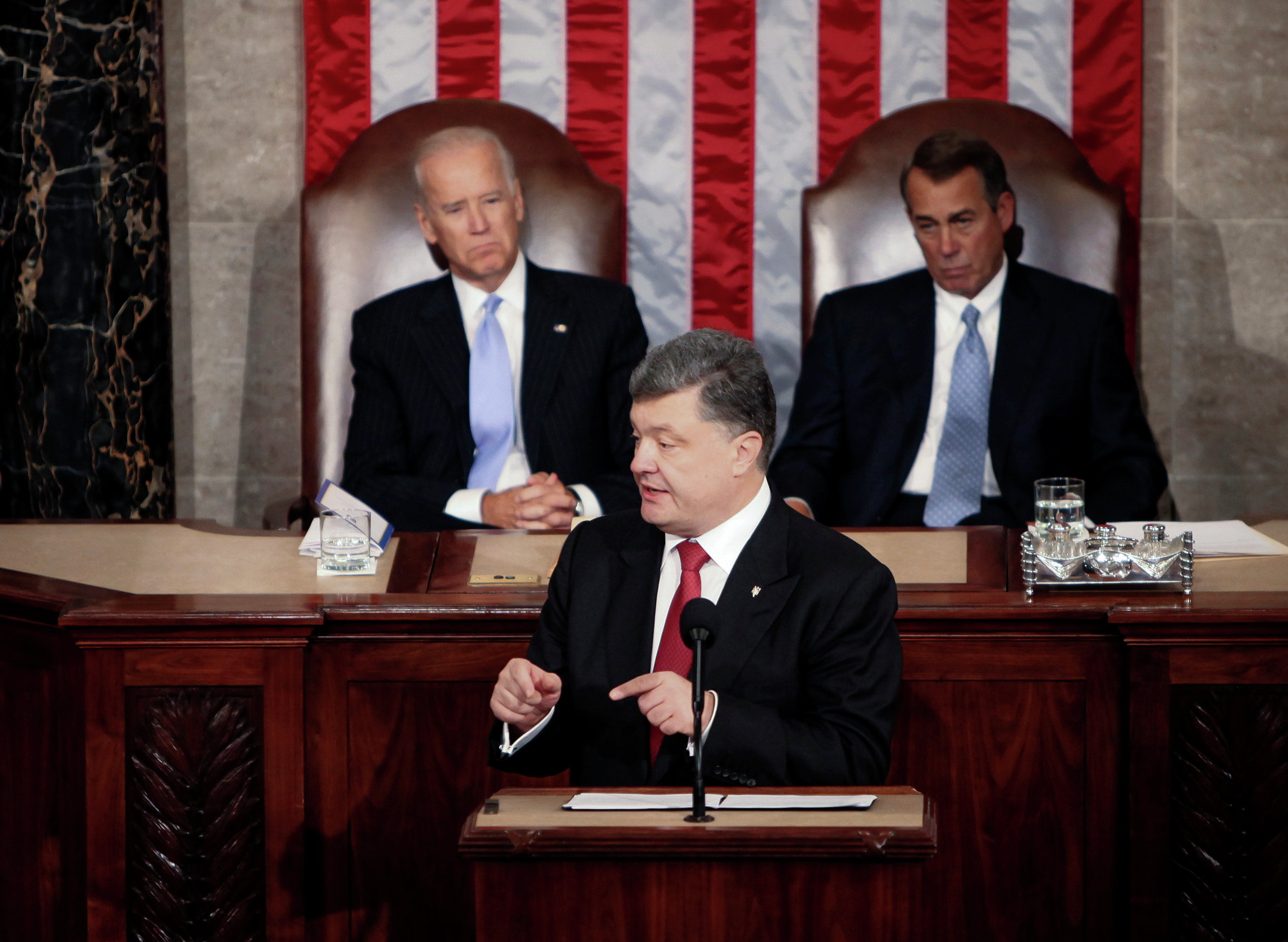 Poroshenko in visita negli Stati Uniti parla al Congresso.