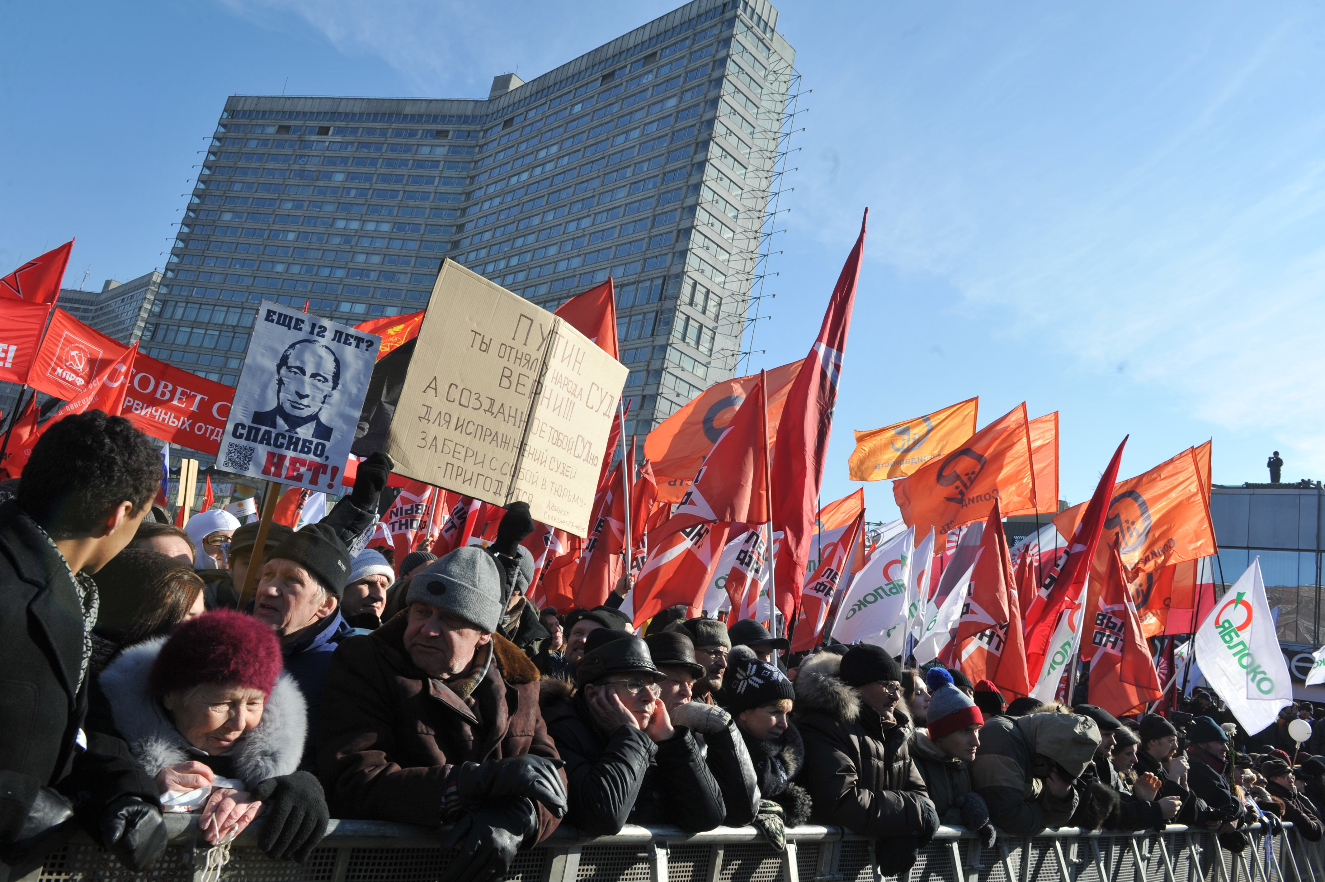 Proteste a Mosca nel 2012.